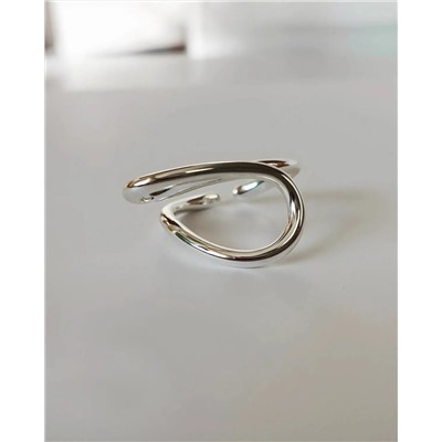 Кольцо с белым серебрением