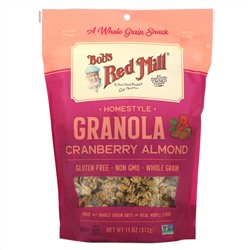 Bob's Red Mill, Печеная гранола, клюква и миндаль, 312 г (11 унций)