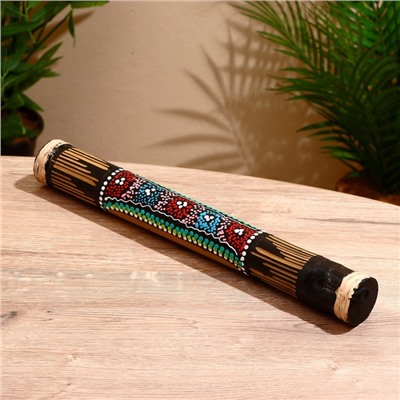 Сувенирный музыкальный инструмент посох дождя «Цветы на поляне» 40×5.5×5.5 см