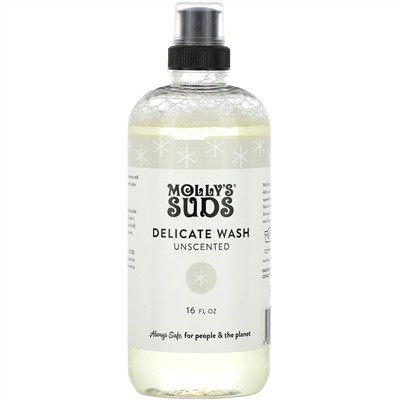 Molly's Suds, Delicate Wash, Unscented, 16 fl oz (473 ml)
