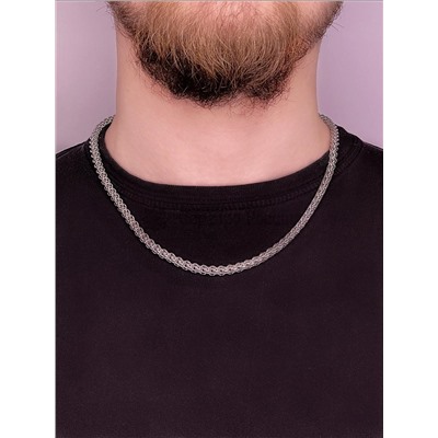 Цепь из серебра Каре родированная, сечение 0,7 каре0,7