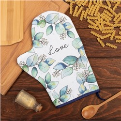 Варежка-прихватка «Flower mood» 20×28 см, саржа, 100% хлопок, ватин 250 г/м²