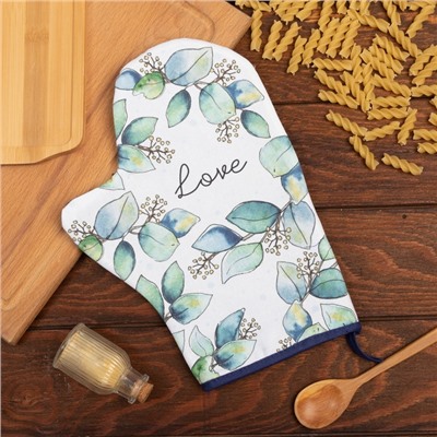 Варежка-прихватка «Flower mood» 20×28 см, саржа, 100% хлопок, ватин 250 г/м²