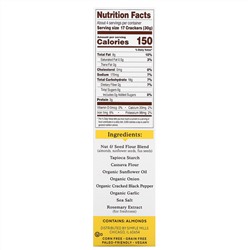 Simple Mills, Натуральные крекеры из миндальной муки без глютена, с молотым черным перцем, 120 г (4,25 унции)