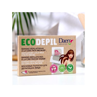 Полоски для депиляции Daen для лица, 16 шт.