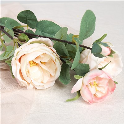 Цветок искусственный Роза 68 см / W06506 /уп 60/480/ (Бежевый)