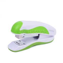 Степлер "Color" (мощность 20 листов, глубина скрепления 45 мм) пластиковый с каучуковой вставкой, в картонной коробке, ассорти