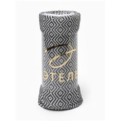 Плед с кисточками «Этель» East, 100×180 см, светло-серый