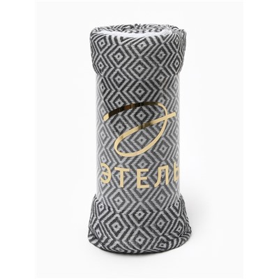 Плед с кисточками «Этель» East, 100×180 см, светло-серый