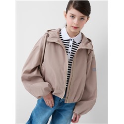 Куртка текстильная с полиуретановым покрытием для девочек (ветровка)