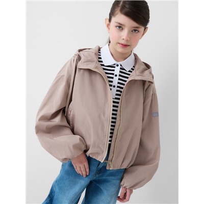 Куртка текстильная с полиуретановым покрытием для девочек (ветровка)