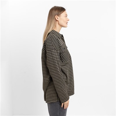 Рубашка с карманами женская Mark Formelle, бежевая, чёрная, размер 44