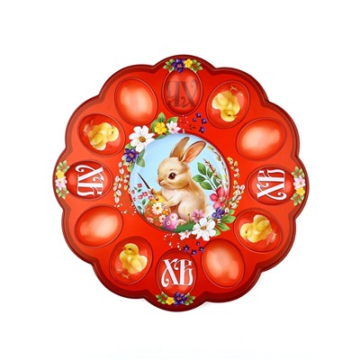 Подставка для яиц и кулича «Кролик» на пасху, 30×30 см