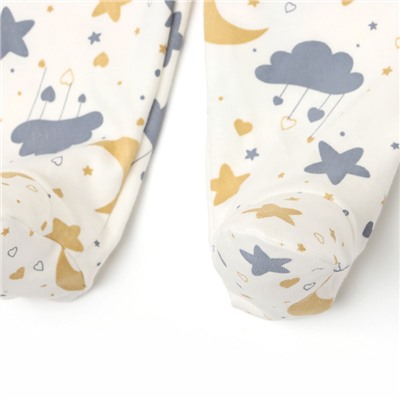 Ползунки детские «Звёздочки», рост 80 см, белые