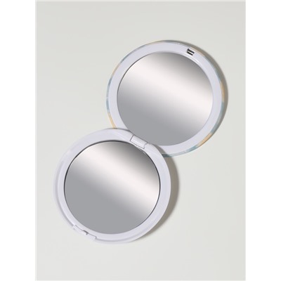 Зеркало складное «Нежность», d=7.5 см, с увеличением х2, голубое