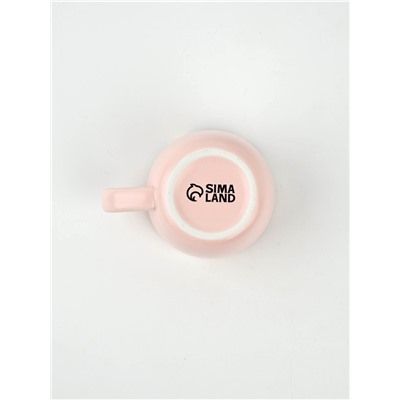 Чайная пара «Мяу»: кружка 200 мл, блюдце 18×11 см, ложка