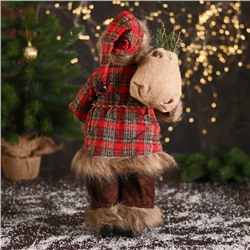 Дед Мороз под ёлку «Зимнее волшебство. Новогодняя игрушка в с фонариком и веточками», 45 см