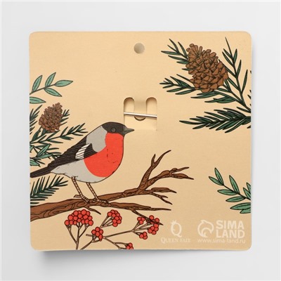 Булавка «Снежинка новогодняя» оригинальная, 7,5 см, цвет синий в чернёном серебре