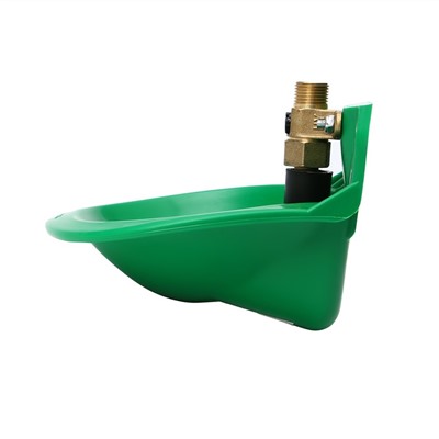 Поилка чашечная для КРС, свиней, коз, 17×18×7 см, пластик, зелёная, Greengo