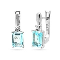 Серьги из серебра топаз, Байли