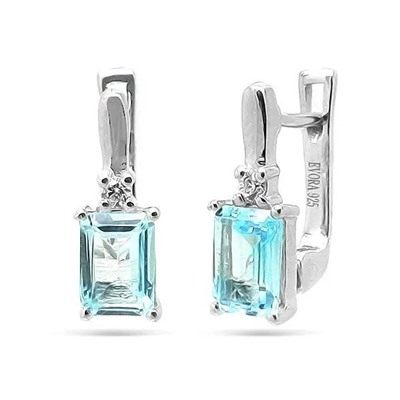 Серьги из серебра топаз, Байли