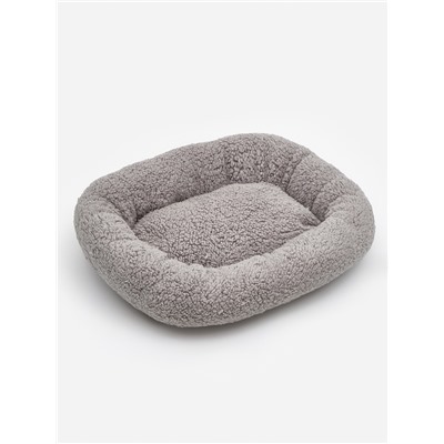 Лежанка для животных «Уют», мягкий мех, 45×35×11 см, серая