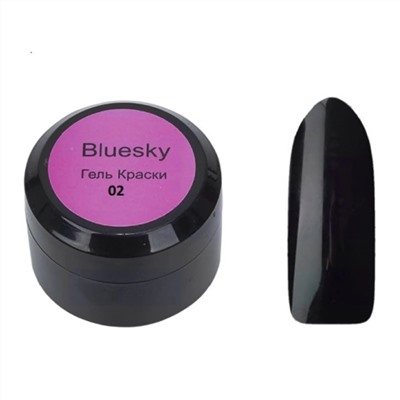 Bluesky Гель-краска для ногтей с липким слоем / Classic 02, черный, 8 мл 11248