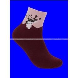 МИНИBS термоноски женские внутри махра Олени со слабой резинкой арт. 1680