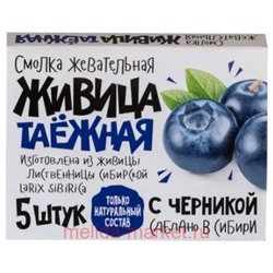 Живица Алтайская жевательная резинка с черникой №5