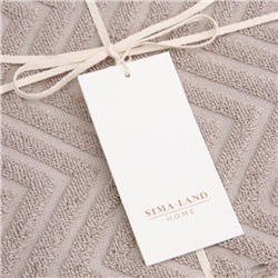 Полотенце махровое SL HOME: Geometry «Саббиа», 67×140 см, коричневое