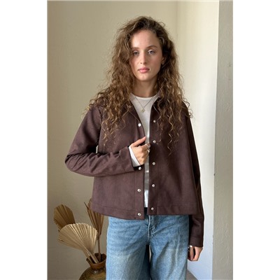 Жакет эко-замша  BASE101/02/Коричневый