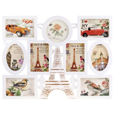 Фоторамка коллаж Париж 54x42 см / A091-1 /уп 24/ 9 фото