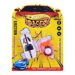 Машина "Супер Гонка" с запуск.устройством, на листе, микс 12 видов