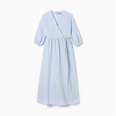 Платье на запах миди женское MIST Summer time, размер 40-42, голубое
