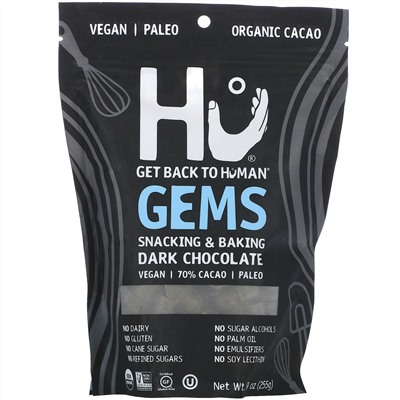 Hu, Gems, Snacking & Baking, Dark Chocolate, 9 oz (255 g)