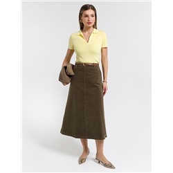 Юбка  из эластичного микро-вельвета