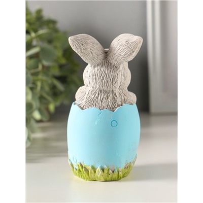 Фигурка гипс «Заяц пасхальный с букетом», 11×6 см, цветной