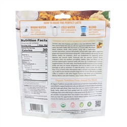 Organic Traditions, Латте с куркумой, пробиотиками и шафраном, 5,3 унц. (150 г)