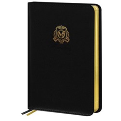 Ежедневник недатированный А5 352 стр. черный кожзам , дв.ляссе,тверд.обл. MAN-A5176/B Manzoni