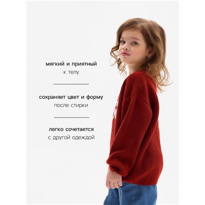 Джемпер детский KAFTAN Love, размер 30 (98-104 см), красный