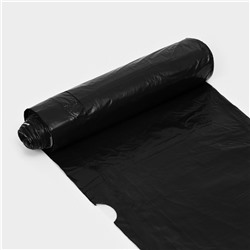 Мешки для мусора с завязками Доляна «Экстра», 120 л, 35 мкм, ПВД, 9 шт., чёрные