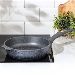 Сковорода Мечта «Гранит», d=26 см, пластиковая ручка, антипригарное покрытие, серая