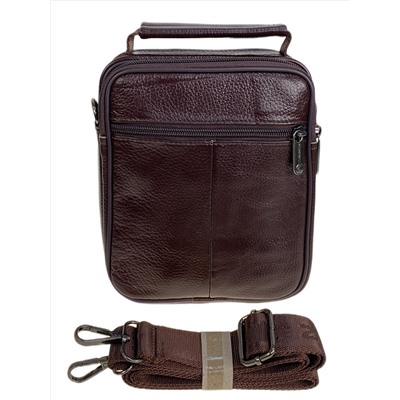 Сумка мужская из натуральной кожи, цвет коричневый