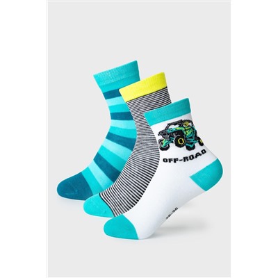 Носки трикотажные для мальчиков, 3 пары в комплекте PLAYTODAY, 1239788