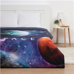 Пододеяльник 1.5-спальный «Этель» Space trip, 143×215 см, бязь