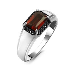 Кольцо из серебра гранат, шпинель, Калестро