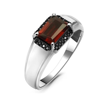 Кольцо из серебра гранат, шпинель, Калестро