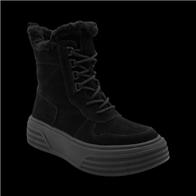 Ботинки на меху ZD23 черные