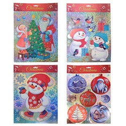 Наклейка на окно 24х34 см "Новый год" 25L Гранит