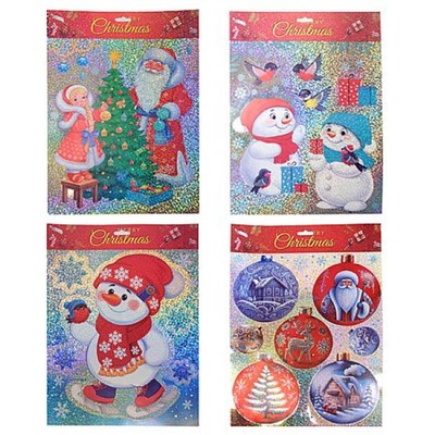 Наклейка на окно 24х34 см "Новый год" 25L Гранит